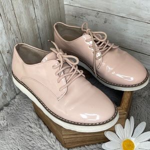 Zara Girls 🌸Pink Patent Leather Oxfords, EU 35